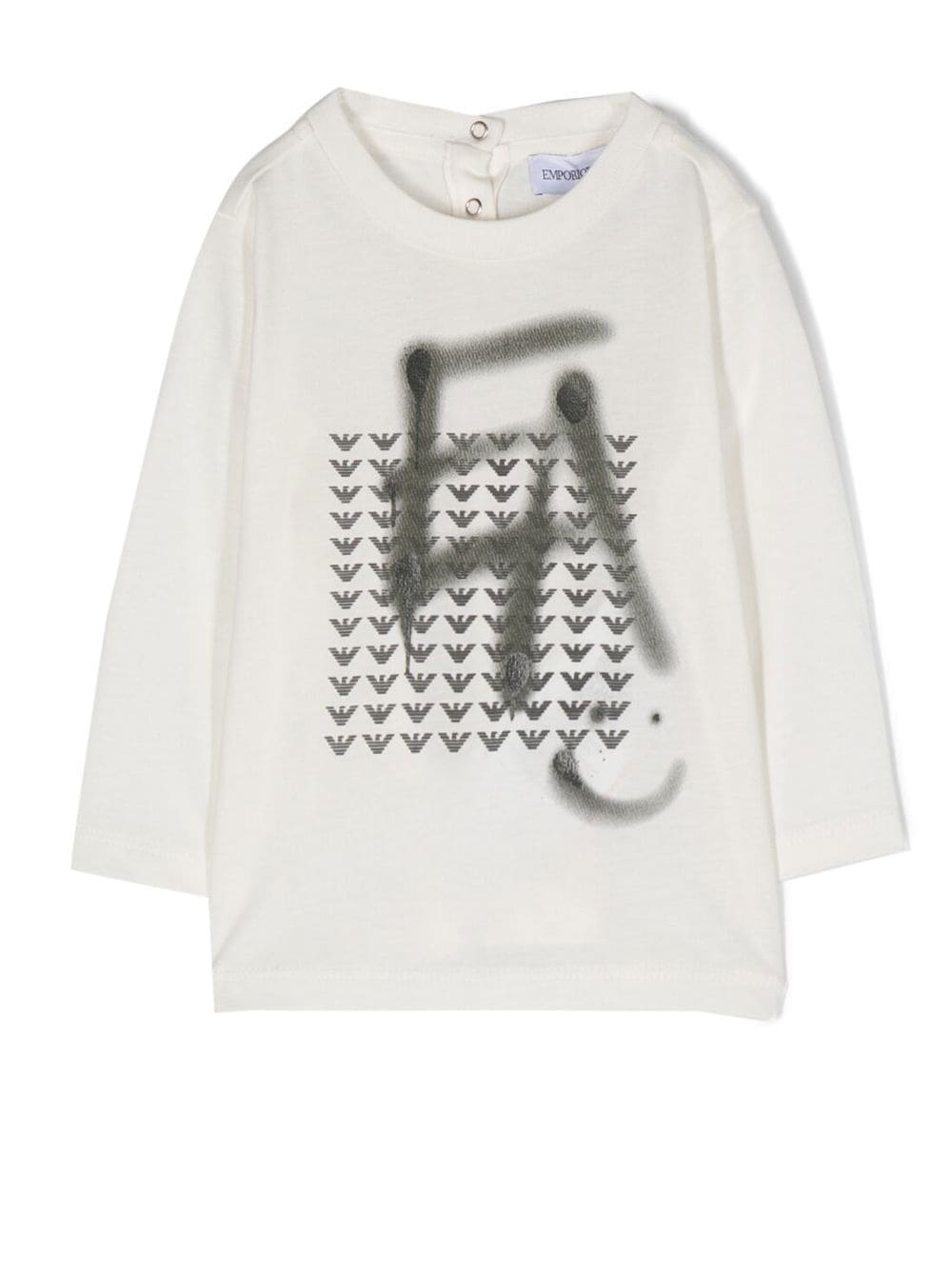 Emporio Armani Kids T-Shirt mit Monogrammmuster - Weiß von Emporio Armani Kids