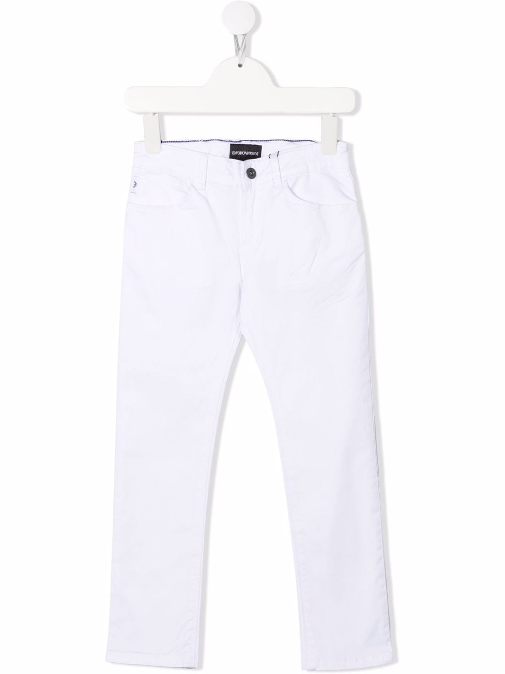 Emporio Armani Kids Klassische Slim-Fit-Jeans - Weiß von Emporio Armani Kids