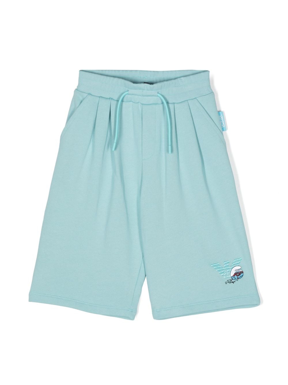 Emporio Armani Kids x Smurfs Shorts aus Baumwolle - Blau von Emporio Armani Kids