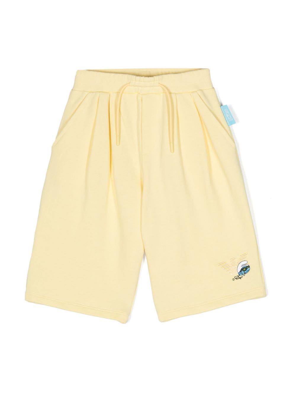 Emporio Armani Kids x The Smurfs Shorts mit Logo-Applikation - Gelb von Emporio Armani Kids