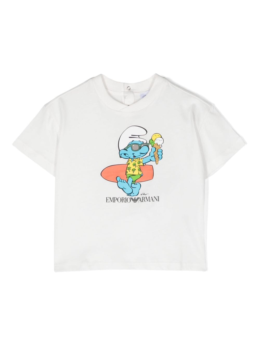 Emporio Armani Kids x The Smurfs T-Shirt - Weiß von Emporio Armani Kids