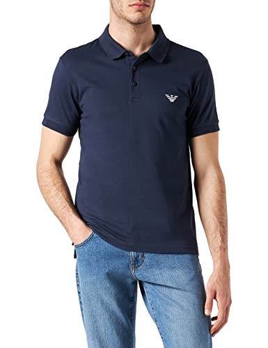 Emporio Armani Swimwear Herren Polo S/Sleeve Embroidery Logo Polohemd, Navy Blue, S von Emporio Armani