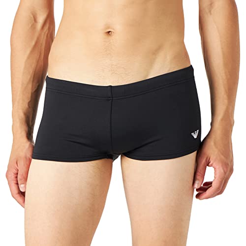 Emporio Armani Swimwear Herren Swimming Embroidery Logo Swim Trunks, Black, 54 von Emporio Armani