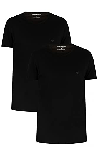 EMPORIO ARMANI Herren 2P O-NECK RUNDHALS T-SHIRT 2 schwarz M von Emporio Armani Underwear