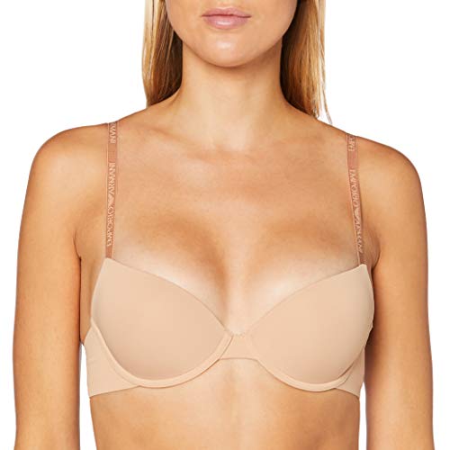 Emporio Armani Damen Basic Bonding Microfiber Bra Push Up BH, Nude Pink, 80C EU von Emporio Armani Underwear