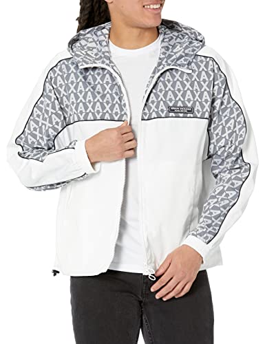 A|X ARMANI EXCHANGE Herren Allover Jacquard Ax Jacke, Dunkles Marineblau/schwarzes Wort, S von Emporio Armani