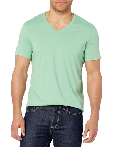 A | X ARMANI EXCHANGE Herren Basic Pima V-Ausschnitt T-Shirt, Granitgrün, XL von Emporio Armani