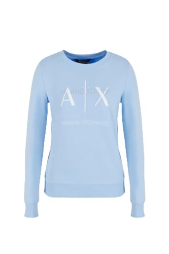 A|X Armani Exchange Women's Milano Edition Crewneck Pullover Sweatshirt, Blue River, 42 von Armani Exchange