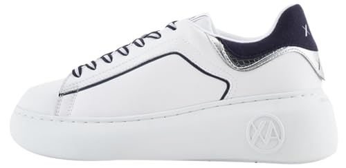 Armani Exchange Damen Super, high Sole Sneaker, Opt. White+ Blue, 37 EU von Armani Exchange