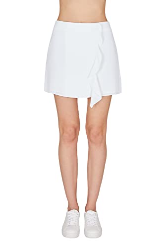 Armani Exchange Damen Sustainable, Key Look Skirt, Optic. White, M EU von Armani Exchange