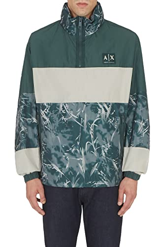 Armani Exchange Herren Camo Anorak Jacke Jacket, Green G/Lon.Fog/G.GA, L von Armani Exchange