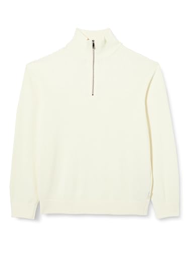 Armani Exchange Herren Long Sleeves, High Zipper Neck, Casual Fit Pullover Sweater, Weiß, XXL EU von Armani Exchange