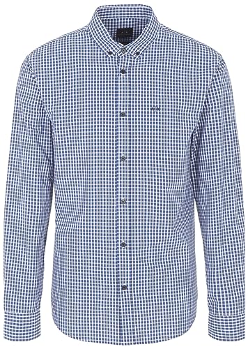 Armani Exchange Herren Regular Fit, Rosin Micro Pattern, Embroidered Logo Shirt, Blau, XXL EU von Armani Exchange