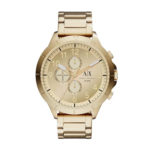 Armani Exchange Herrenuhr Chronograph Edelstahl goldfarben, AX1752 von Emporio Armani