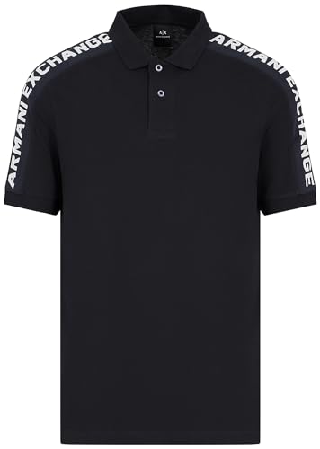 Armani Exchange Men's Short Sleeve Jacquard Logo Polo Shirt, DEEP Navy, XXL von Armani Exchange