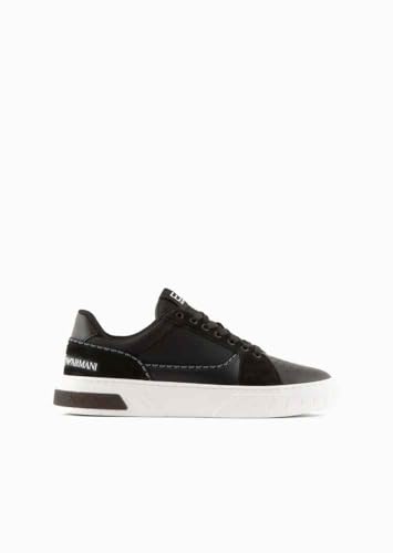 EA7 Court Premium Herren-Sneaker, Schwarz , 42 EU von Emporio Armani