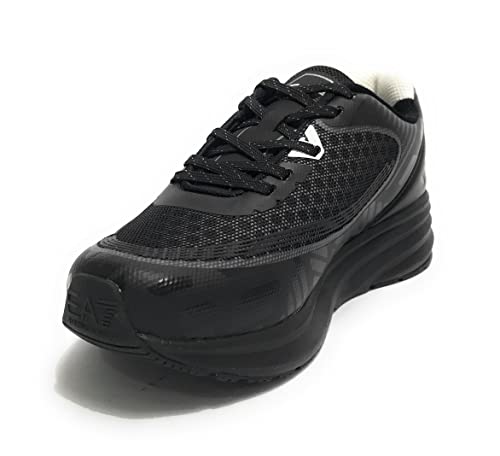 EA7 EMPORIO ARMANI Sneaker Unisex Ecopelle/mesh Black/White US23EA18 X8X093 38 von Emporio Armani