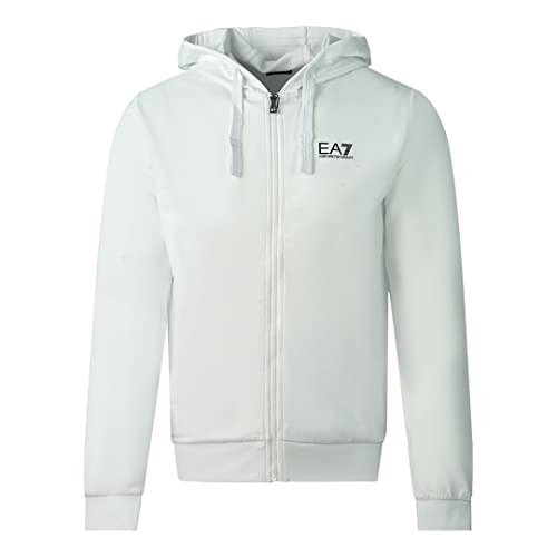 EA7 Herren-Sweatshirt mit Kapuze 8NPM03 1100, weiß, M von Emporio Armani