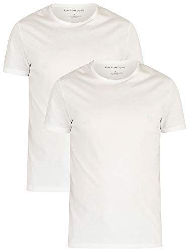 EMPORIO ARMANI Herren 2P O-NECK RUNDHALS T-SHIRT 2 weiss XL von Emporio Armani