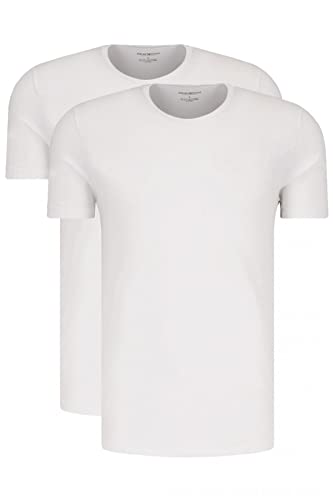Emporio Armani Underwear Herren 2-pack T-shirt Crew Neck Pure Cotton Schlafanzugoberteil, White/White, XL EU von Emporio Armani Underwear