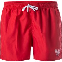 EMPORIO ARMANI Herren Badeshorts rot Mikrofaser unifarben von Emporio Armani