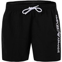 EMPORIO ARMANI Herren Badeshorts schwarz Mikrofaser unifarben von Emporio Armani