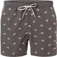 EMPORIO ARMANI Herren Badeshorts grau Mikrofaser Gemustert von Emporio Armani