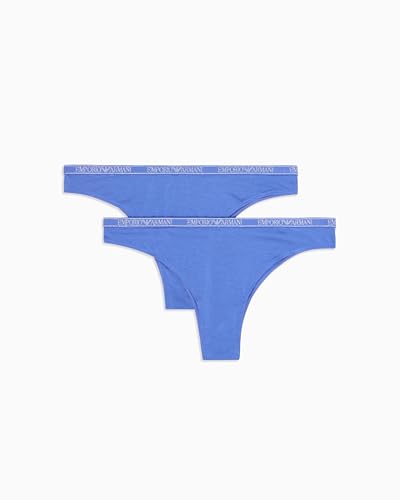 EMPORIO ARMANI Damen 2-Pack Brazilian Slip, Lapislazuli, 42 von EMPORIO ARMANI