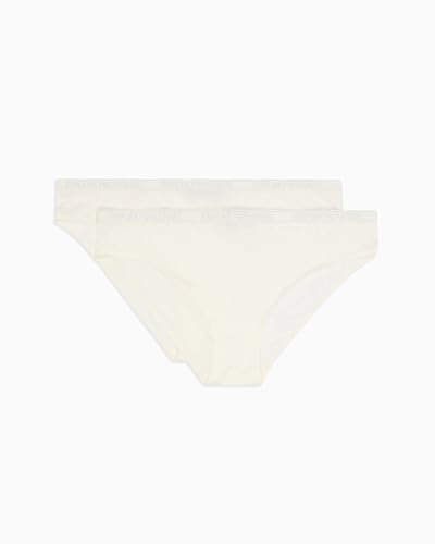EMPORIO ARMANI Damen 2-Pack Brief Slip, Weiß/Weiß, 38 von EMPORIO ARMANI