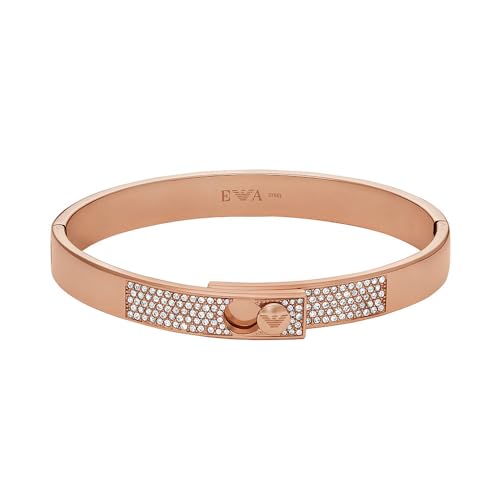 Emporio Armani Damenarmreif Glassteine Edelstahl roségoldfarben, EGS3089221 von Emporio Armani