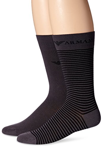 EMPORIO ARMANI HERREN SOCKEN 2 Pack mens socks one size Baumwolle Elasthan 00044 2Pack Anthrazit von Emporio Armani