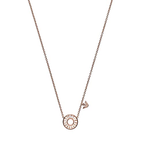 EMPORIO ARMANI Halskette Für Frauen, Länge: 420mm + 50mm, Größe Runder Anhänger: 13X13X2mm Rose Gold Sterling Silber Halskette, EG3457221 von EMPORIO ARMANI
