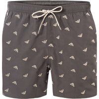 EMPORIO ARMANI Herren Badeshorts grau Mikrofaser gemustert von Emporio Armani