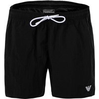 EMPORIO ARMANI Herren Badeshorts schwarz Mikrofaser unifarben von Emporio Armani