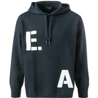 EMPORIO ARMANI Herren Hoodie blau Wolle unifarben von Emporio Armani