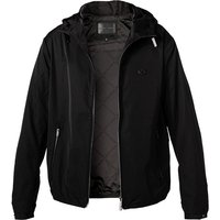 EMPORIO ARMANI Herren Jacke schwarz Mikrofaser unifarben von Emporio Armani