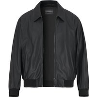 EMPORIO ARMANI Herren Lederblouson schwarz unifarben von Emporio Armani