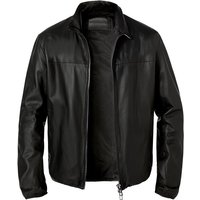 EMPORIO ARMANI Herren Lederblouson schwarz Lammnappa unifarben von Emporio Armani