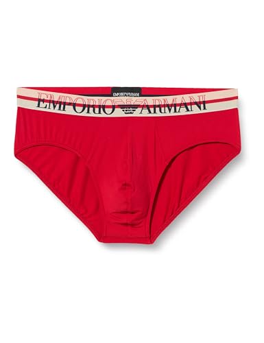 EMPORIO ARMANI Herren Microfiber Essential Briefs, RED, L von Emporio Armani