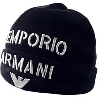 EMPORIO ARMANI Herren Mütze blau Schurwolle von Emporio Armani