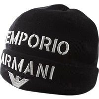 EMPORIO ARMANI Herren Mütze schwarz Schurwolle von Emporio Armani