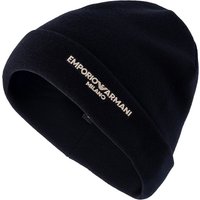 EMPORIO ARMANI Herren Mütze blau Wolle von Emporio Armani