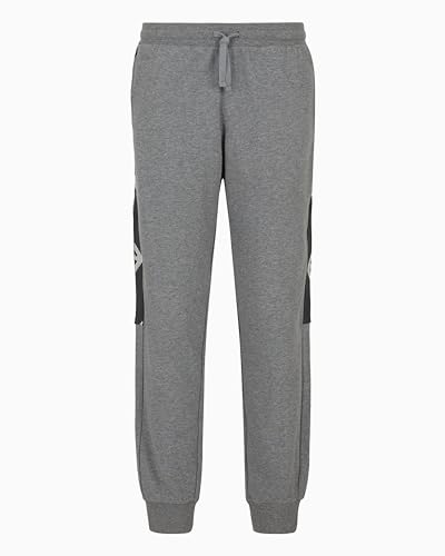 EMPORIO ARMANI Herren Pants with Cuffs Sweatpants, Grau (Medium Grey), meliert, M von EMPORIO ARMANI