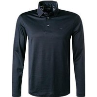 EMPORIO ARMANI Herren Polo-Shirt blau Baumwoll-Jersey von Emporio Armani