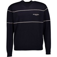 EMPORIO ARMANI Herren Pullover blau Schurwolle unifarben von Emporio Armani