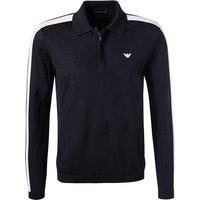 EMPORIO ARMANI Herren Pullover schwarz Schurwolle unifarben von Emporio Armani