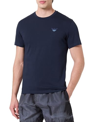 EMPORIO ARMANI Herren Round-Neck T-Shirt, Armani Blu, S von EMPORIO ARMANI