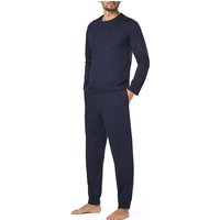 EMPORIO ARMANI Herren Pyjama blau Jersey-Baumwolle unifarben von Emporio Armani
