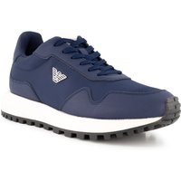 EMPORIO ARMANI Herren Sneaker blau Synthetik von Emporio Armani
