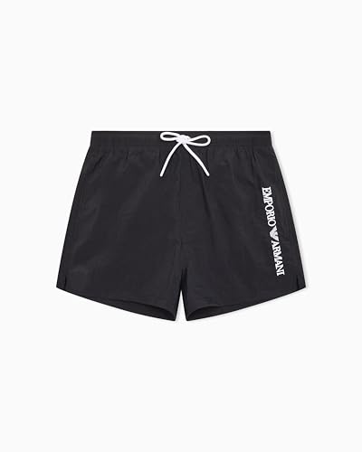 EMPORIO ARMANI Herren Short Boxer Badehose, Black, S 7-9 von EMPORIO ARMANI